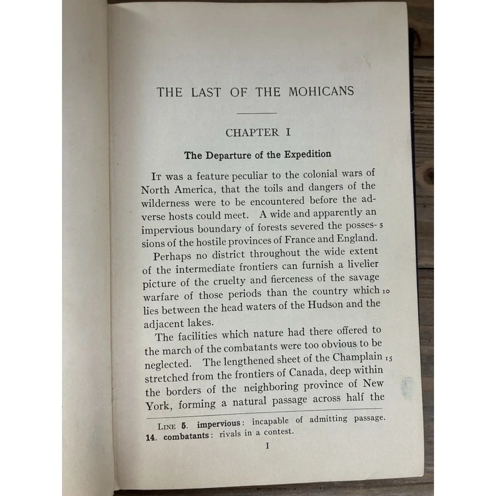 VTG Last‎ of the Mohicans Book Cooper Academy Classics Allyn Bacon 1927